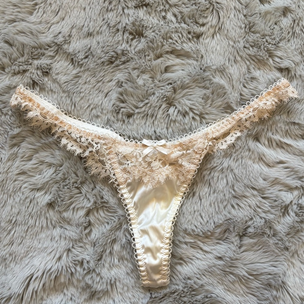 NWOT For Love And Lemons Lace Trim Satin Panty